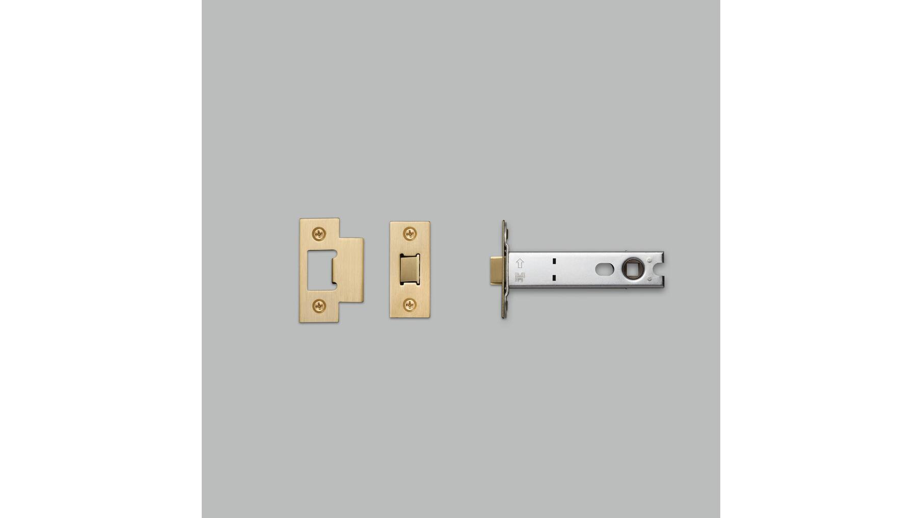 Tubular Latch/For Door Knob/82Mm Backset/Brass