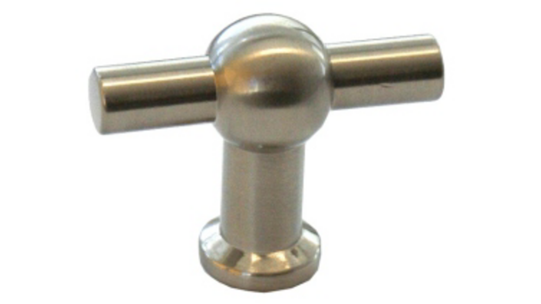 Knop 50x20mm RVS look T model, hoogte 40mm
