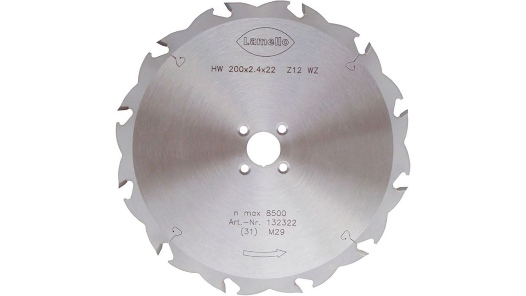 HW zaagblad, ø200x2,4x22 mm, snijdiepte 68mm
