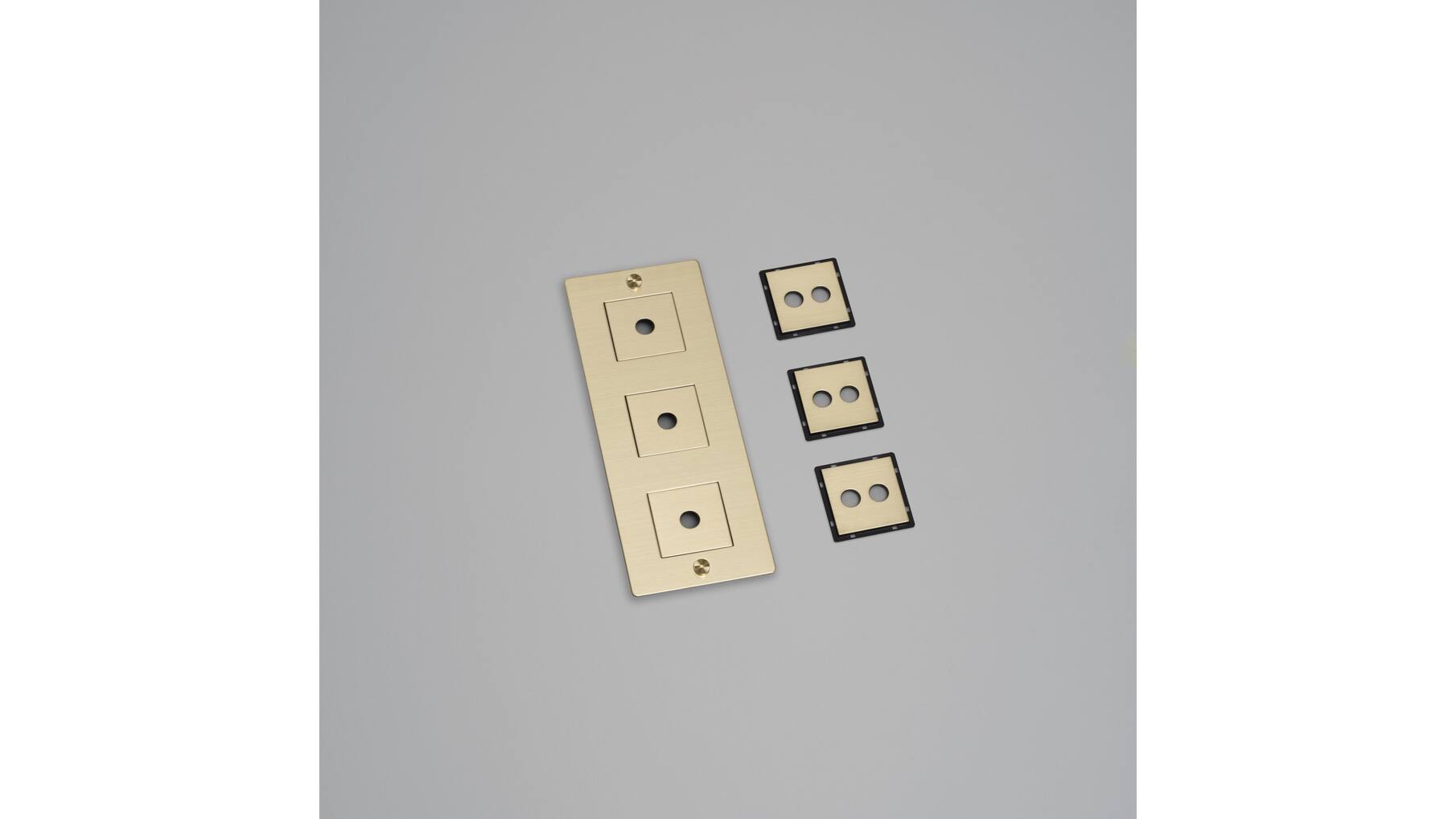 3G Wall Plate/Vertical/Brass