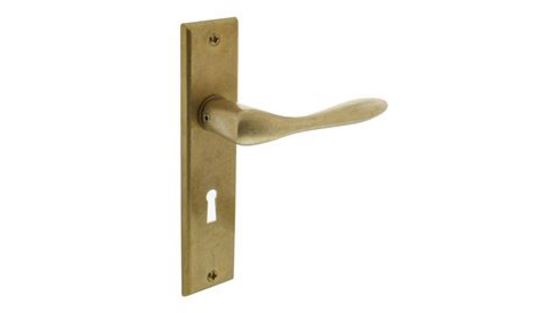Deurkruk Banaan met schild 181x41x7mm sleutelgat 56mm