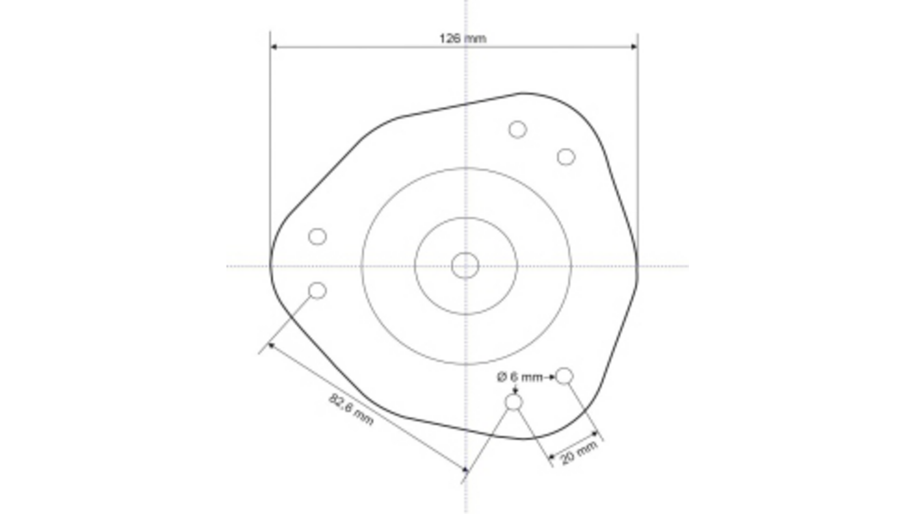 Tafelpoten 60mm 1100mm dikte 0,9mm glans chroom set van 4