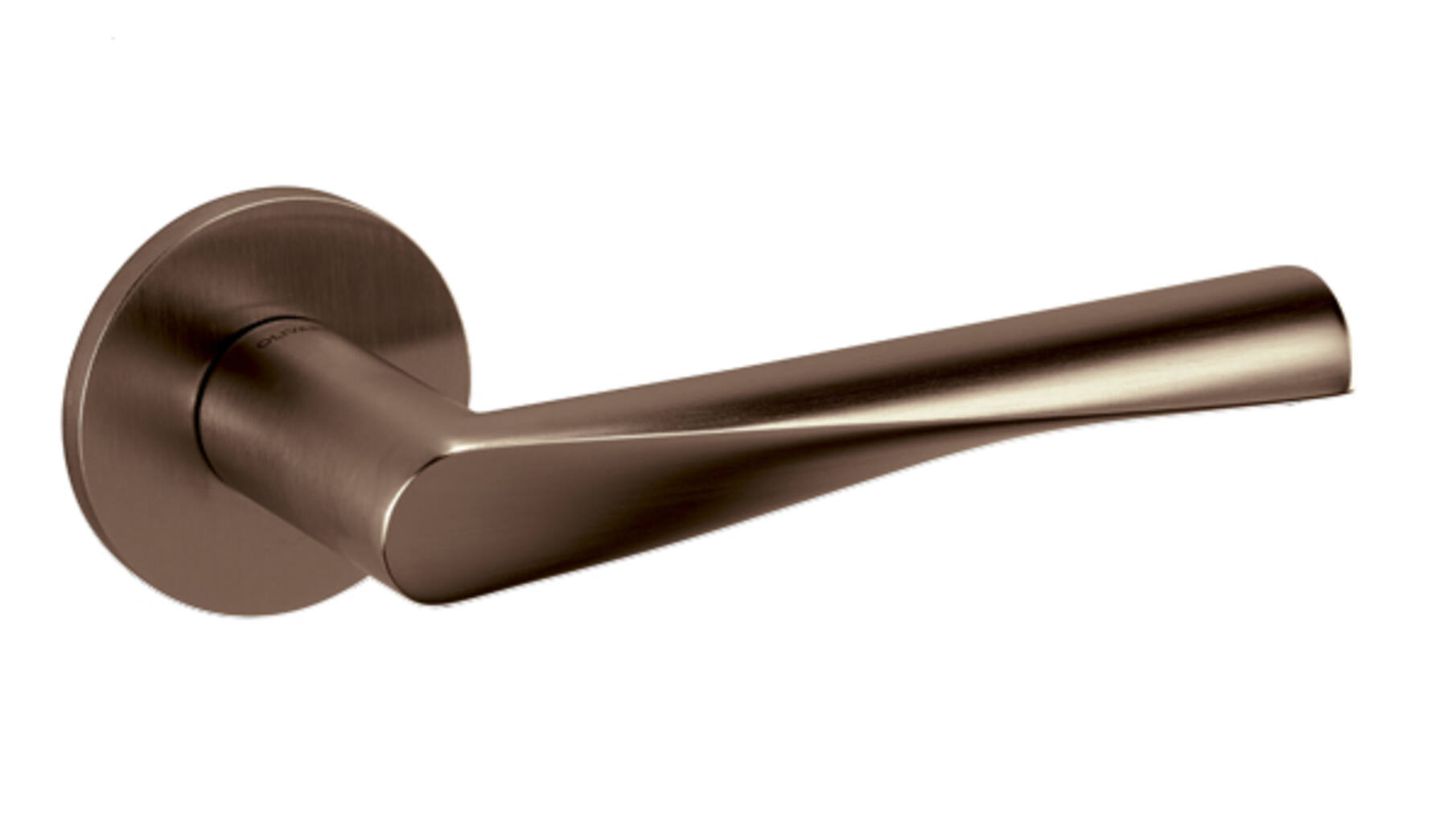 Olivari deurkruk Dynamic + ronde geveerde rozet