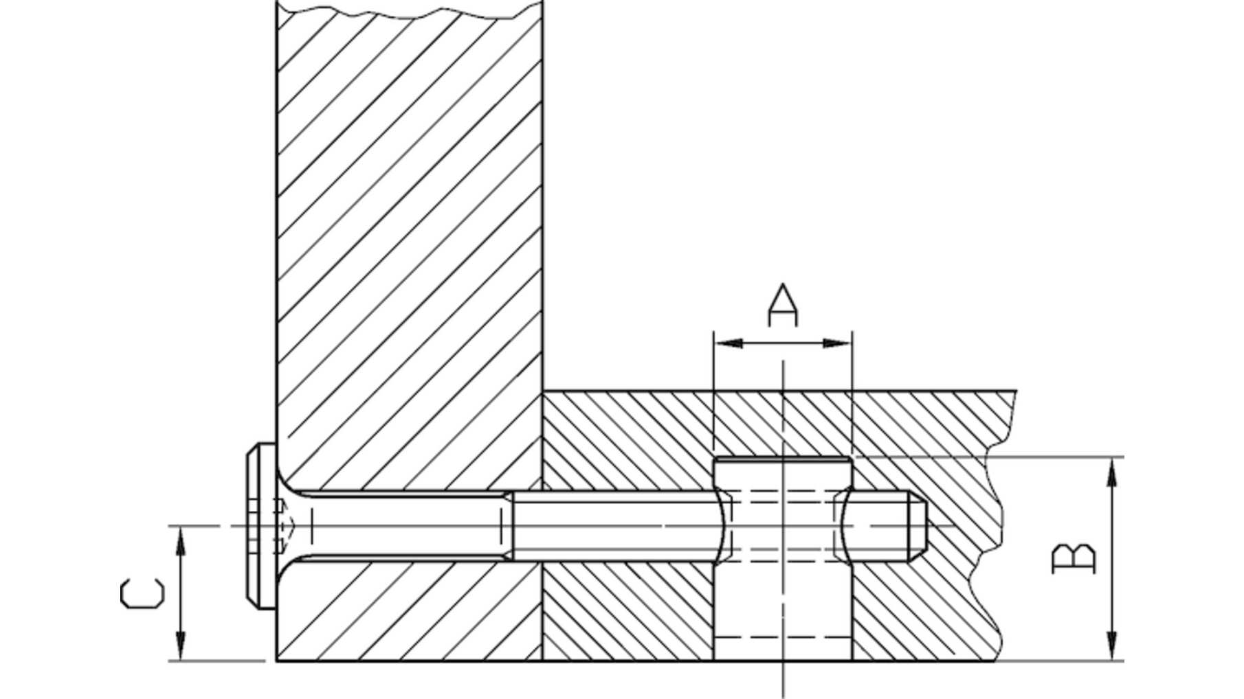 Klobe M6/10x17 verzinkt