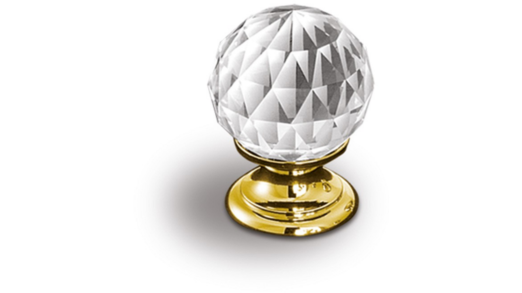 Knop SWAROVSKI CRYSTAL met vergulde voet, 30mm