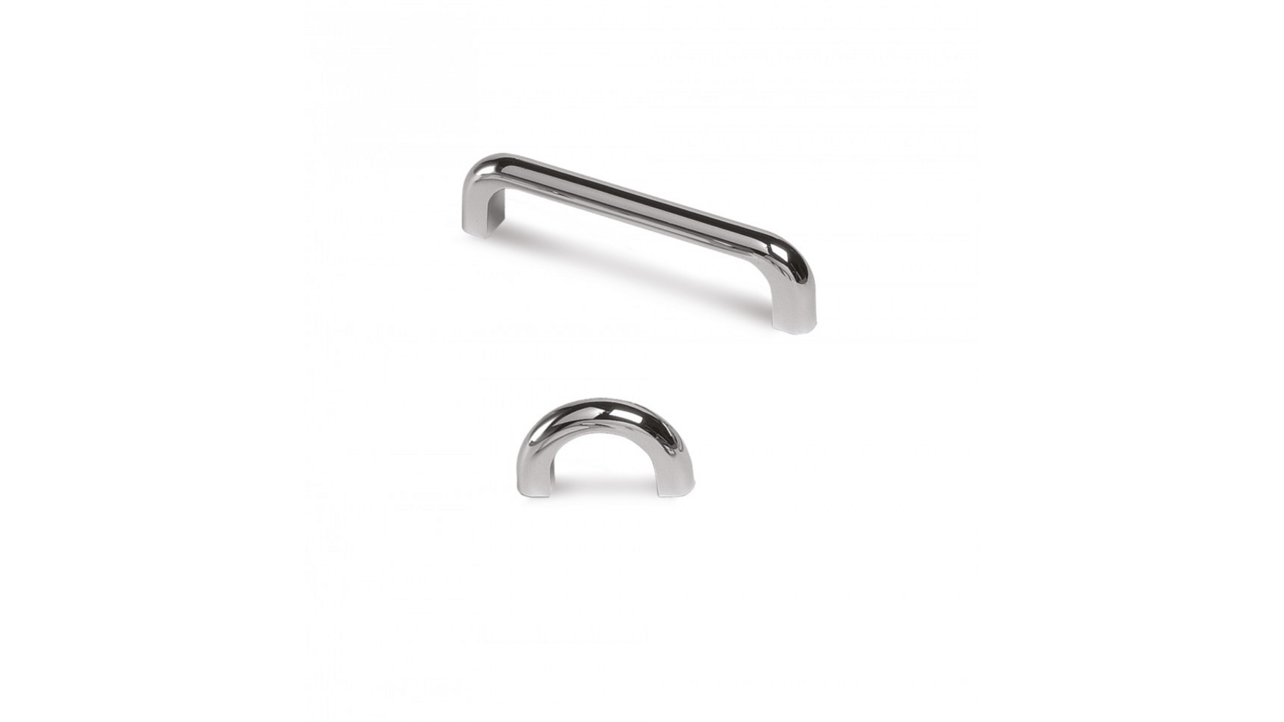 Greep METAL 755 glans chroom 80x9mm wit, hartmaat 70mm