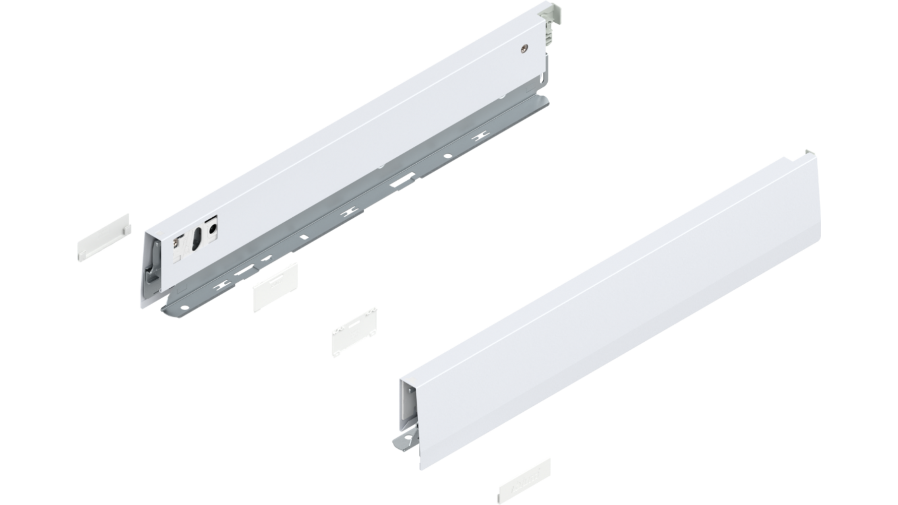 Merivobox zijkant N-hoogte, R+L, 400mm kleur: zijdewit