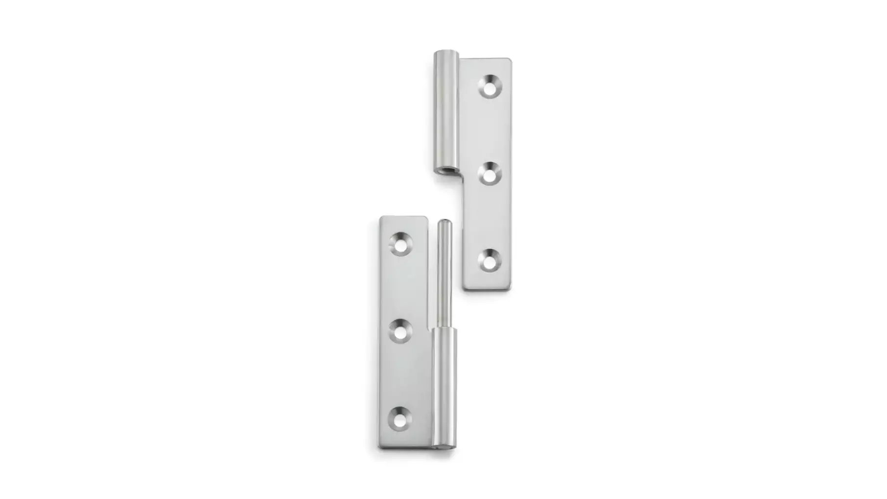 Paumelle RVS hoogte 64mm rechts, breedte 36mm (uitgeslagen)