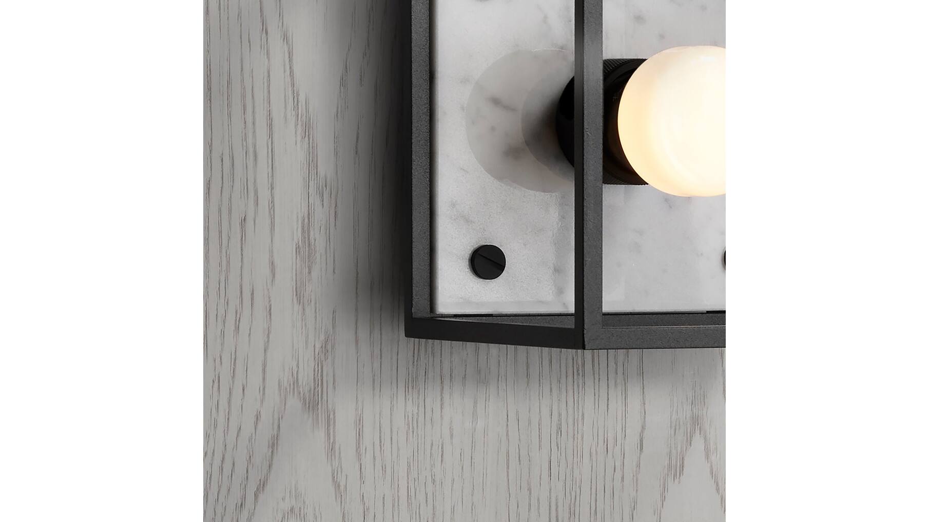 Caged Wall Light/Small/White Marble