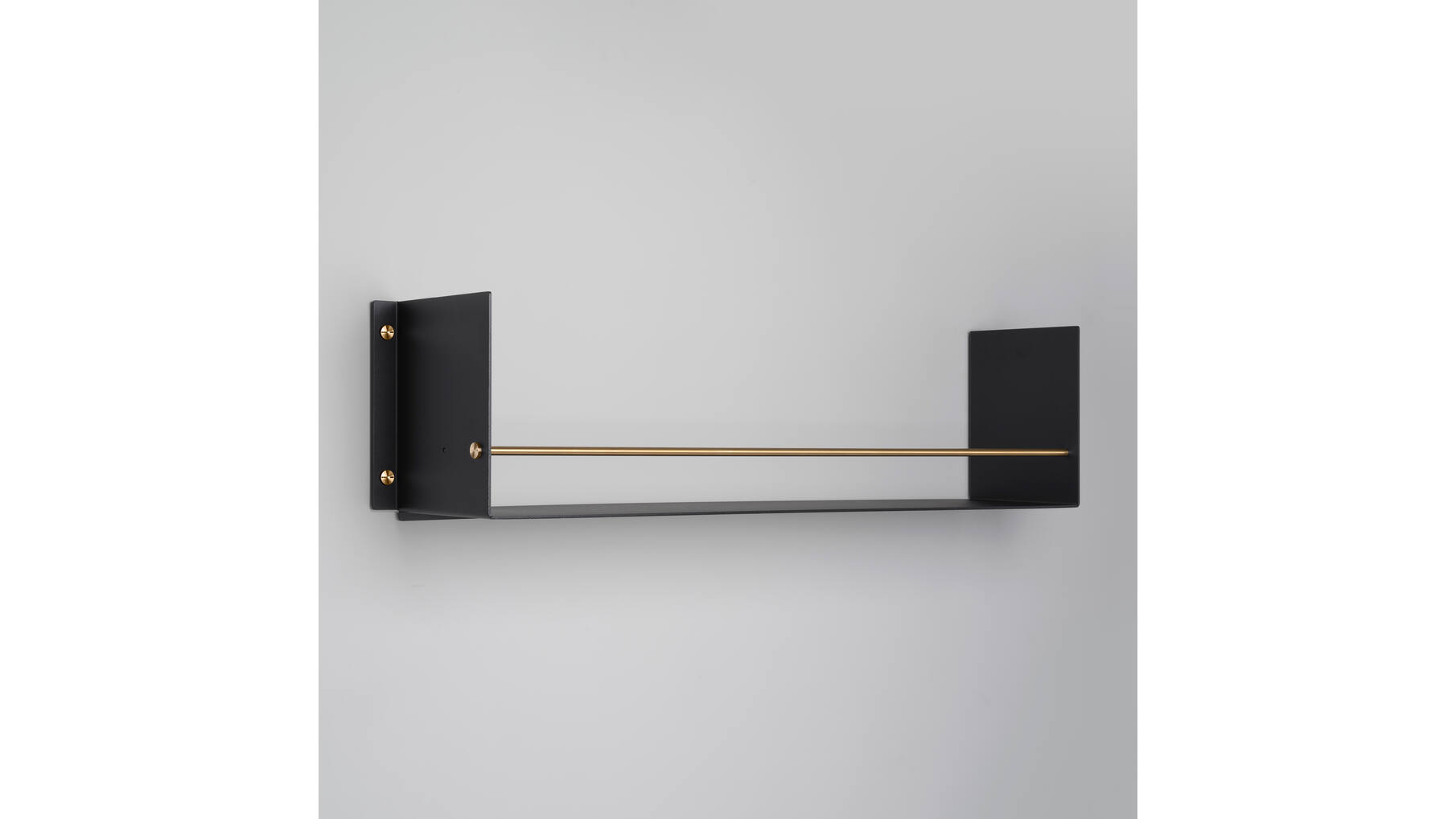 Girder Shelf/Black/Brass