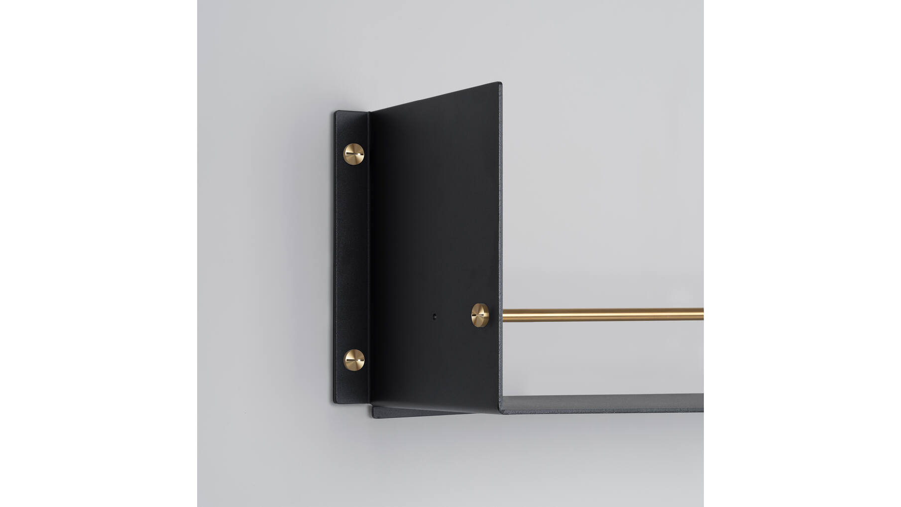 Girder Shelf/Black/Brass