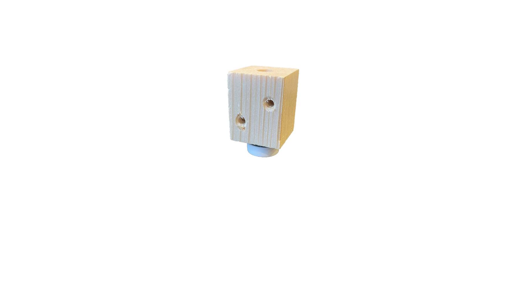 Houten blok 55mm met stelschroef M8x30mm V=100