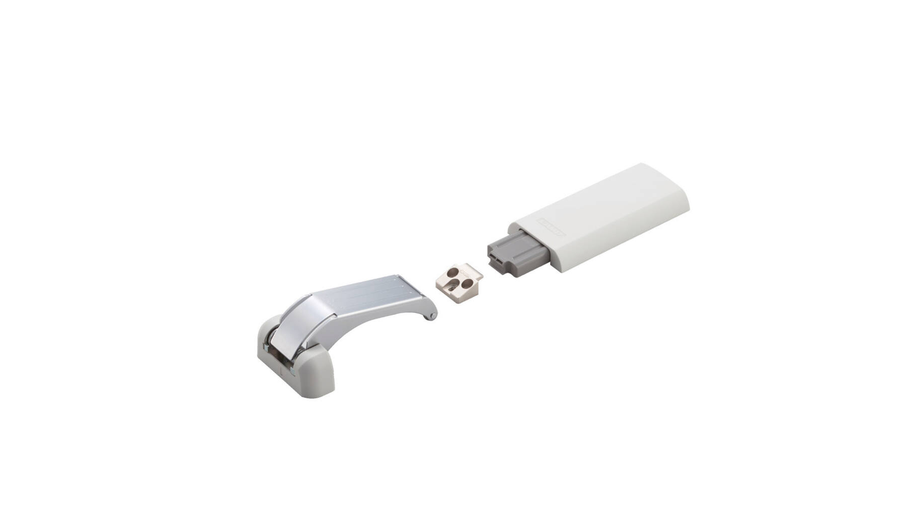 Klepopener met soft close, 10.5-13.5N, met stopper op 95gr