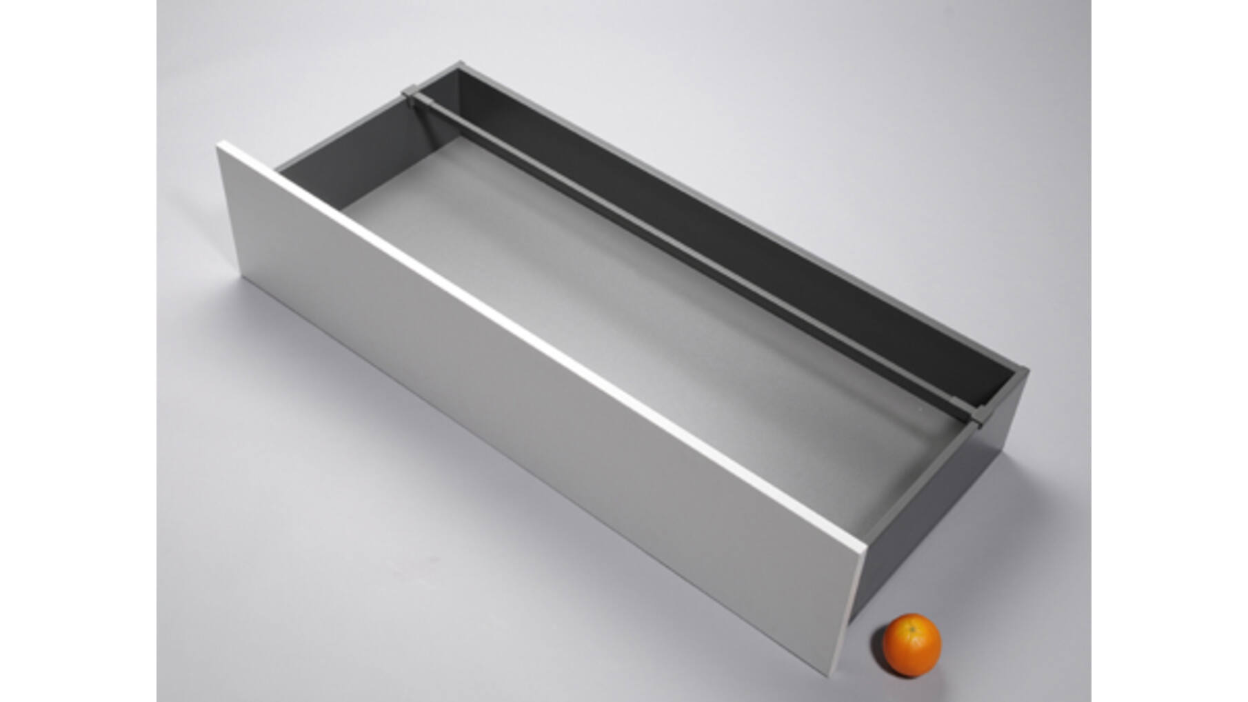 Dwarsreling potten, C = 120cm, Legrabox pure, oriongrijs