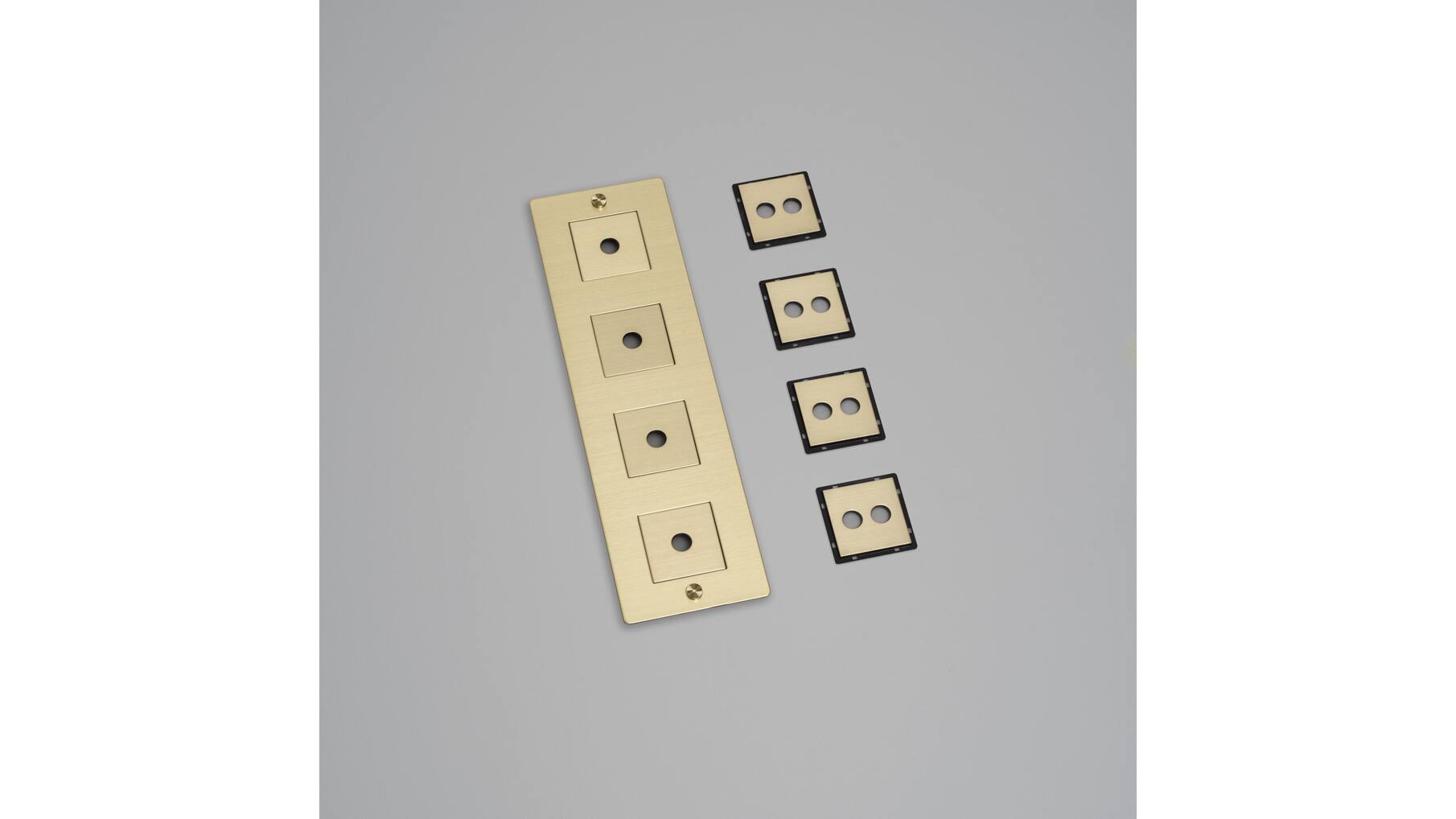 4G Wall Plate/Vertical/Brass