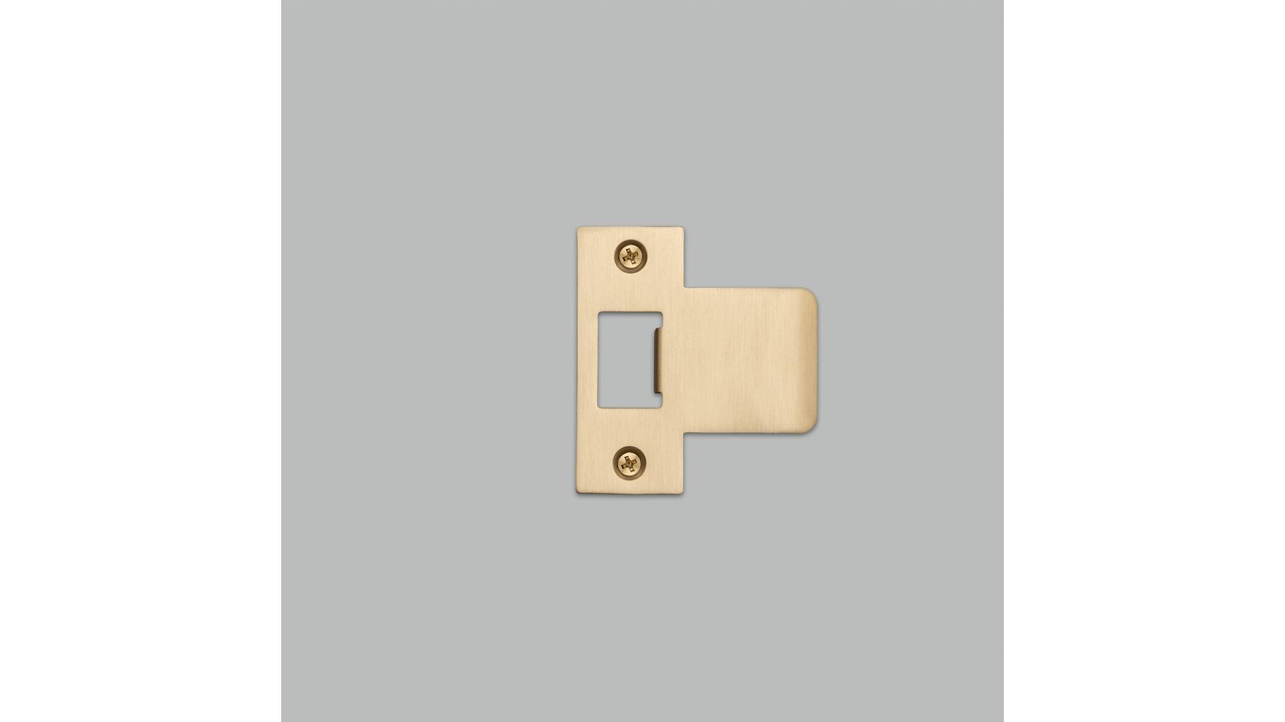Strike Plate Kit/T Shaped/3 Inch Door/Brass