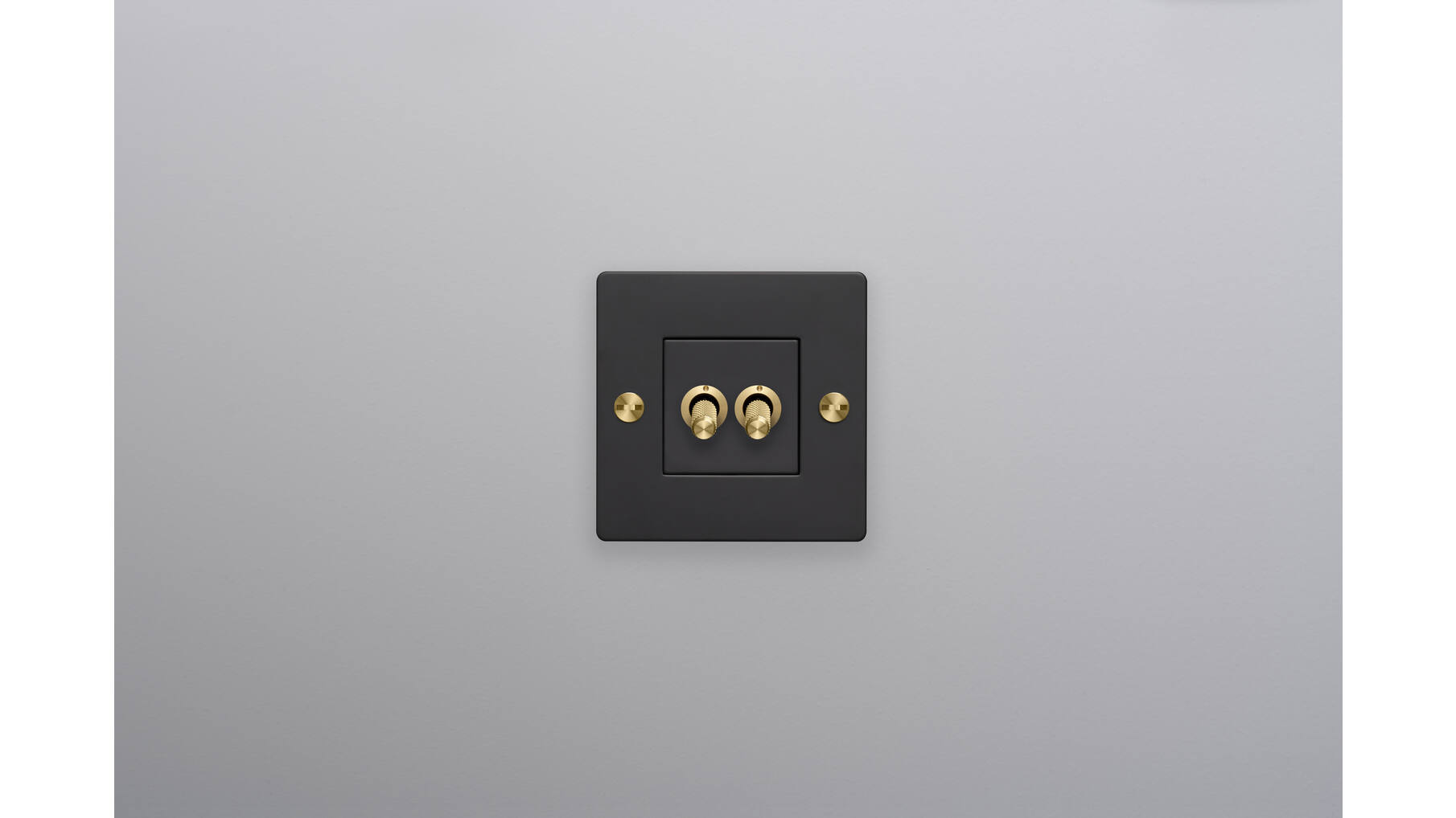 EU 1G Double Toggle Switch/w/out B+P Logo/Black