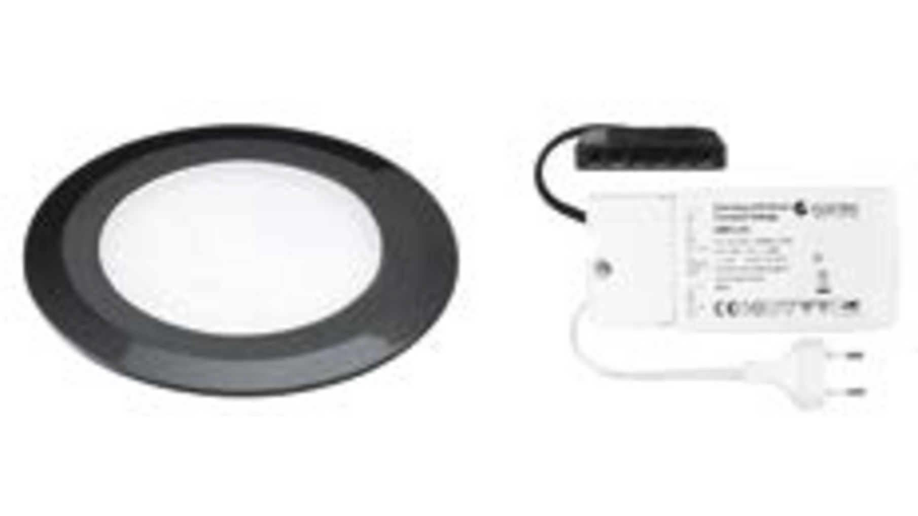 2x Date zwart 12V + RL-dimbare driver 30W