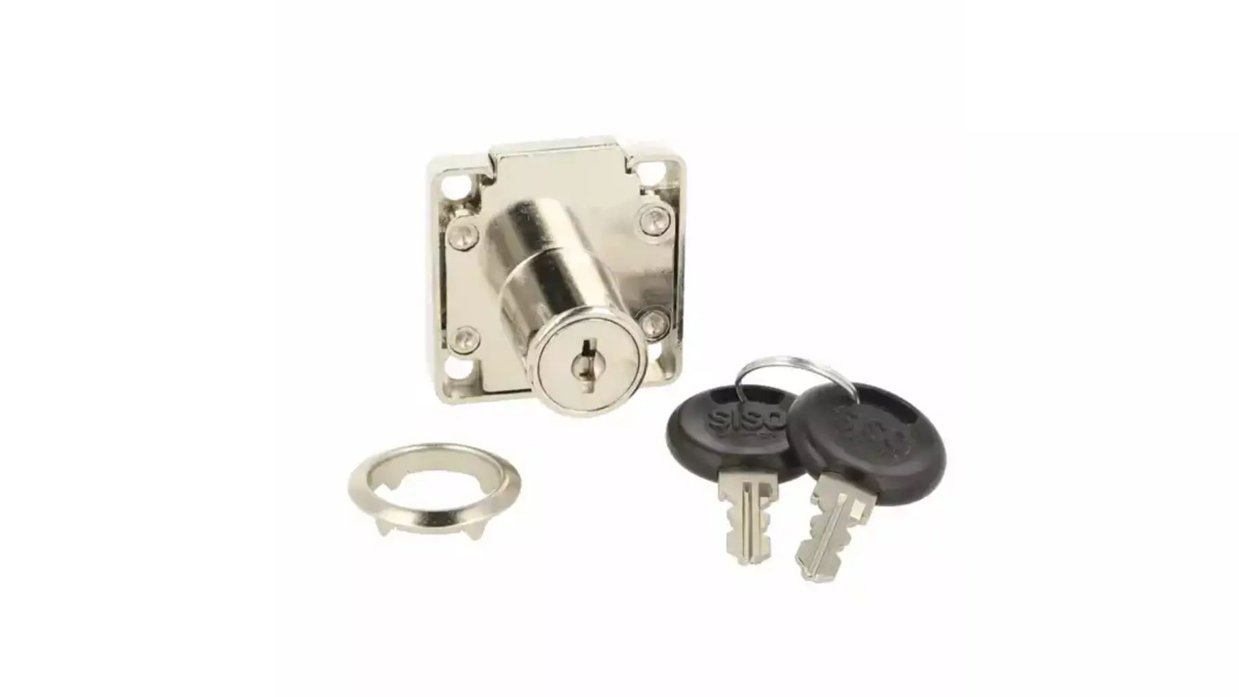 Oplegslot 850 sluiting KA E03, vernikkeld, cilinder vast