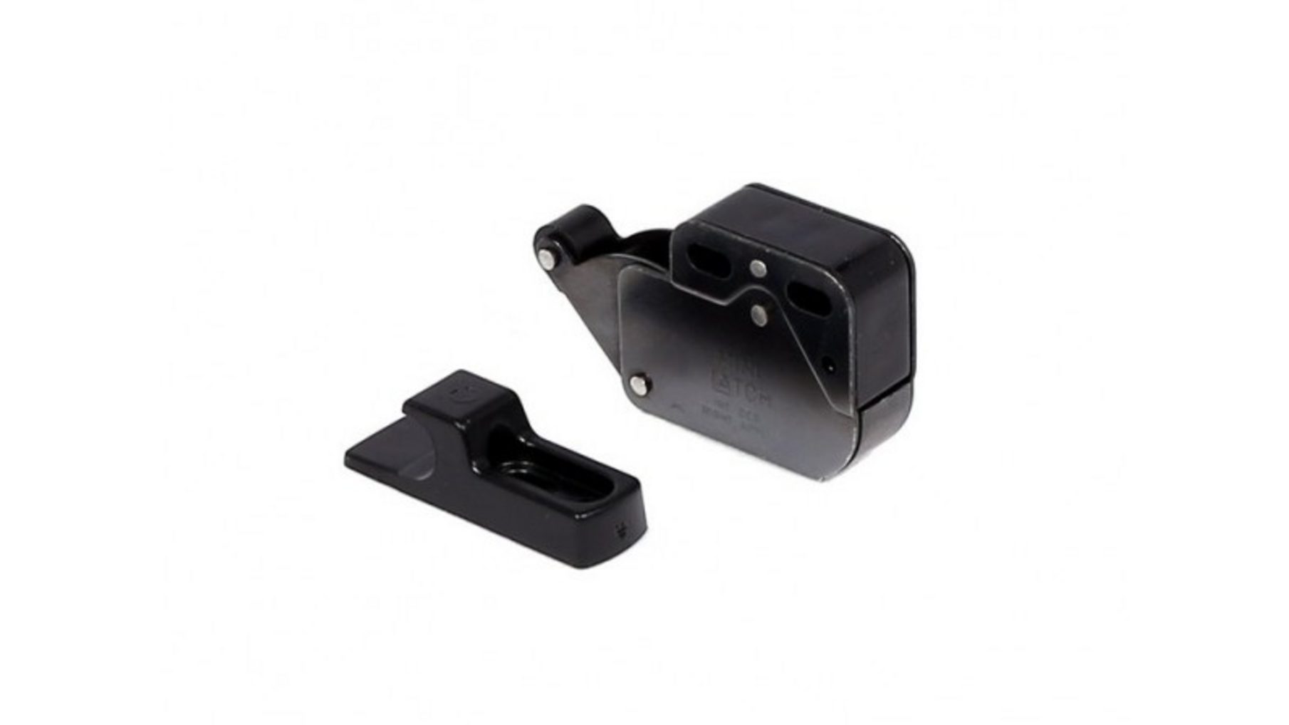 Druksnapper mini touch latch zwart, aanslag zwart