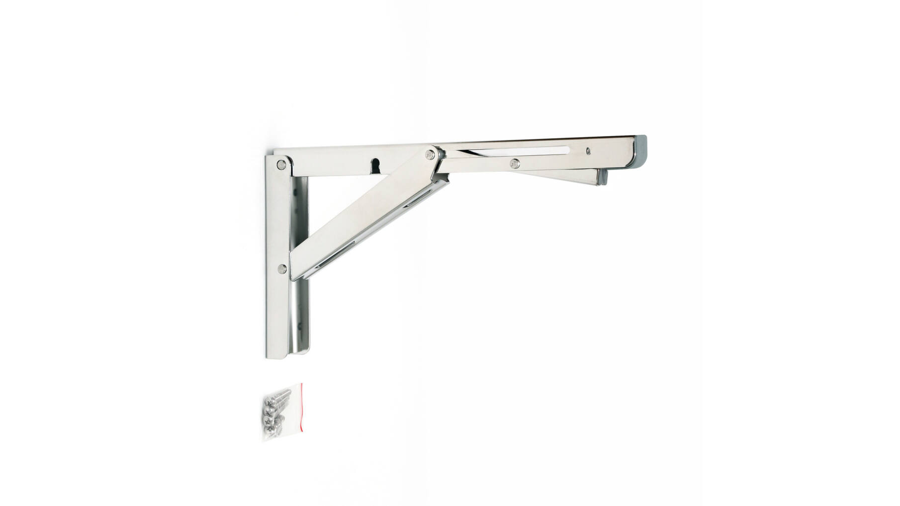 Konsole RVS gepolijst inklapbaar 318,5mm, hoogte 171mm