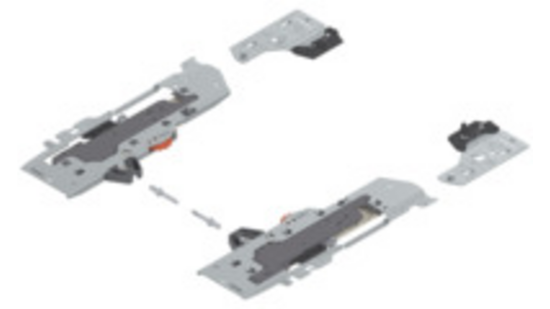 Tip On/Blumotion set eenheid, 10-20kg NL270-349mm