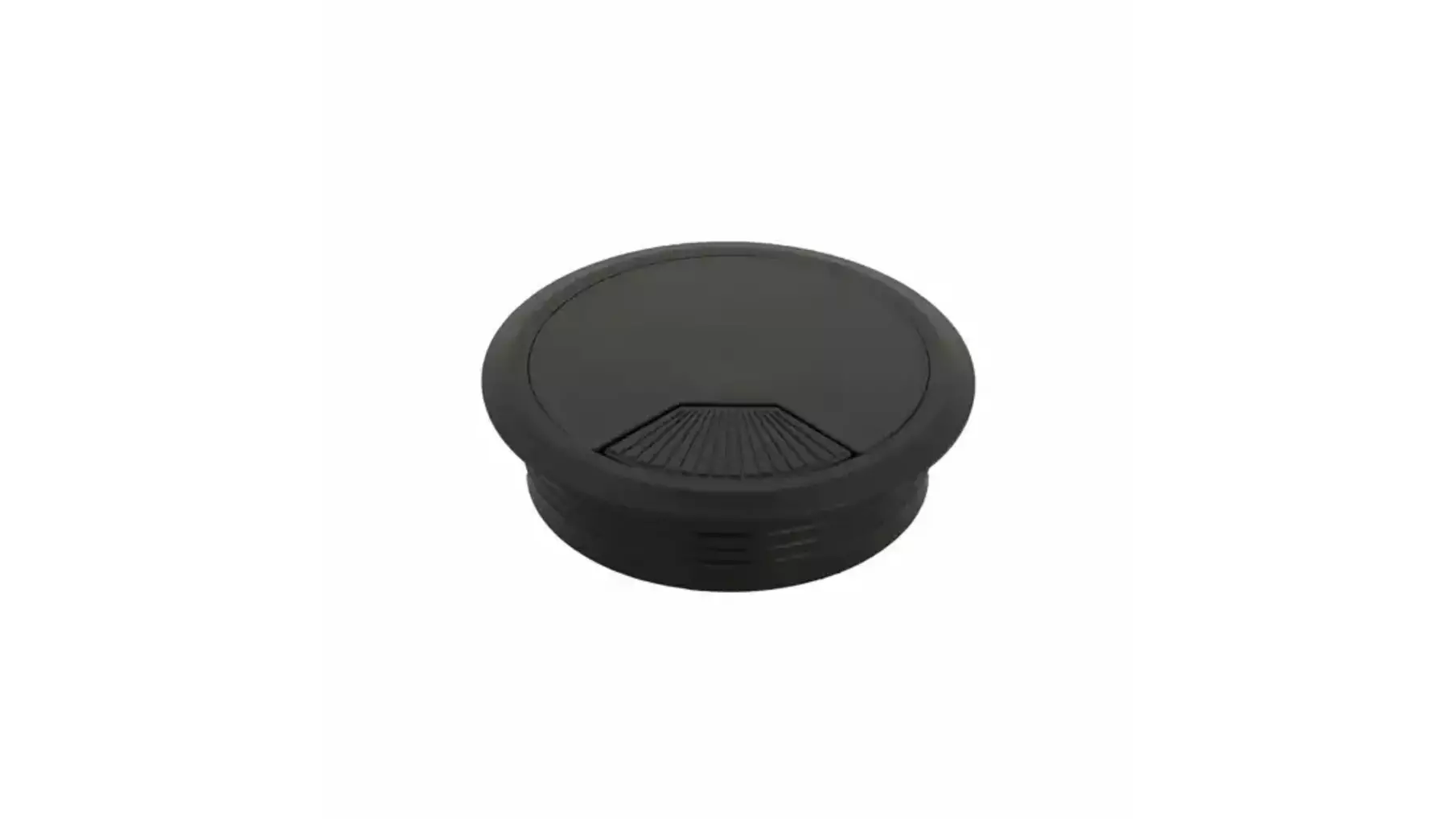 Kabeldoorvoer klep met veer 80mm kunststof zwart