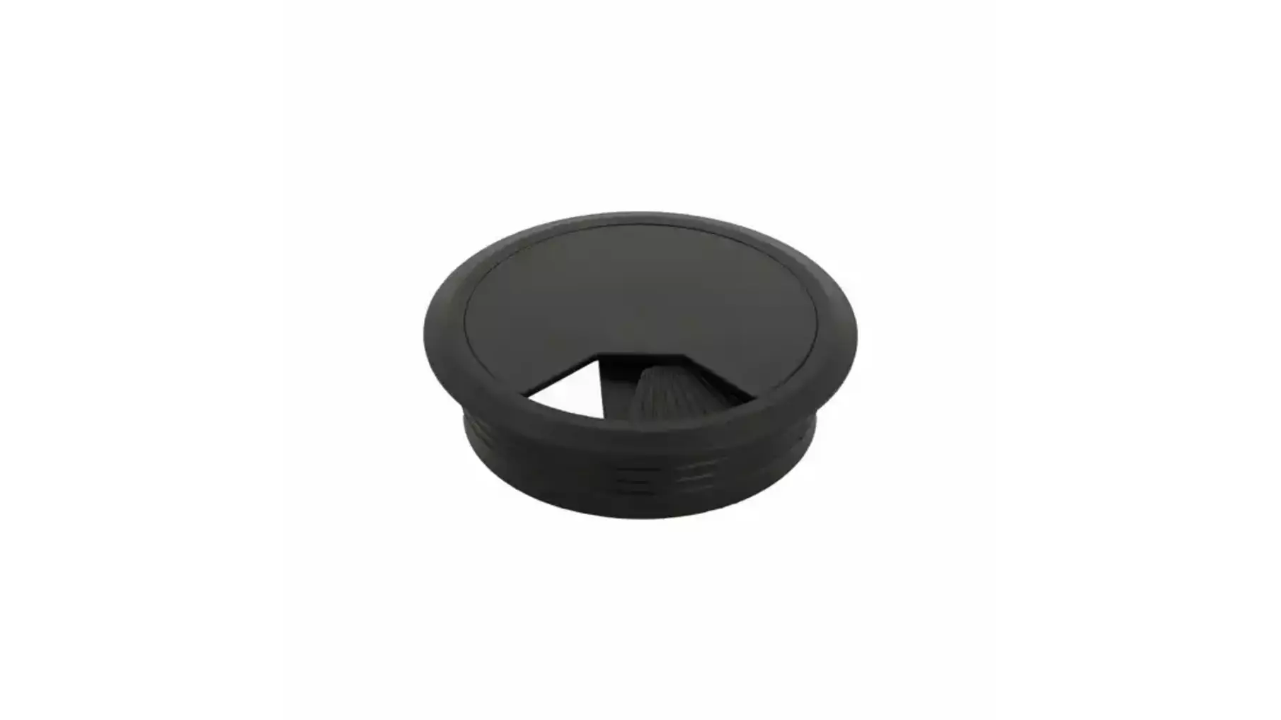 Kabeldoorvoer klep met veer 80mm kunststof zwart