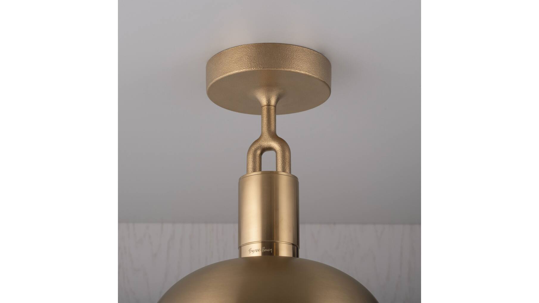Forked Ceiling/Brass/Large Brass Shade
