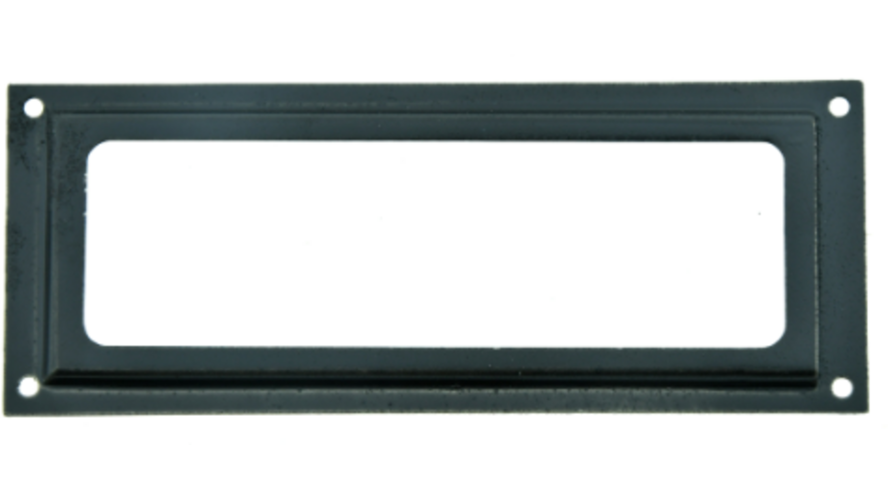 Etiketraam zwart gelakt, buitenmaat 69x35mm, etiket 52x22mm