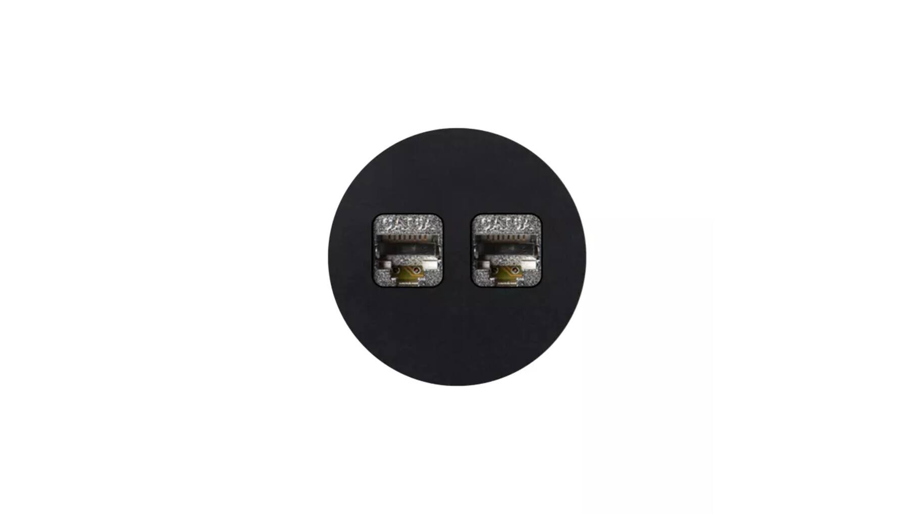 Rond 2.0 Data port  2 Keystones- s. trim - black ano