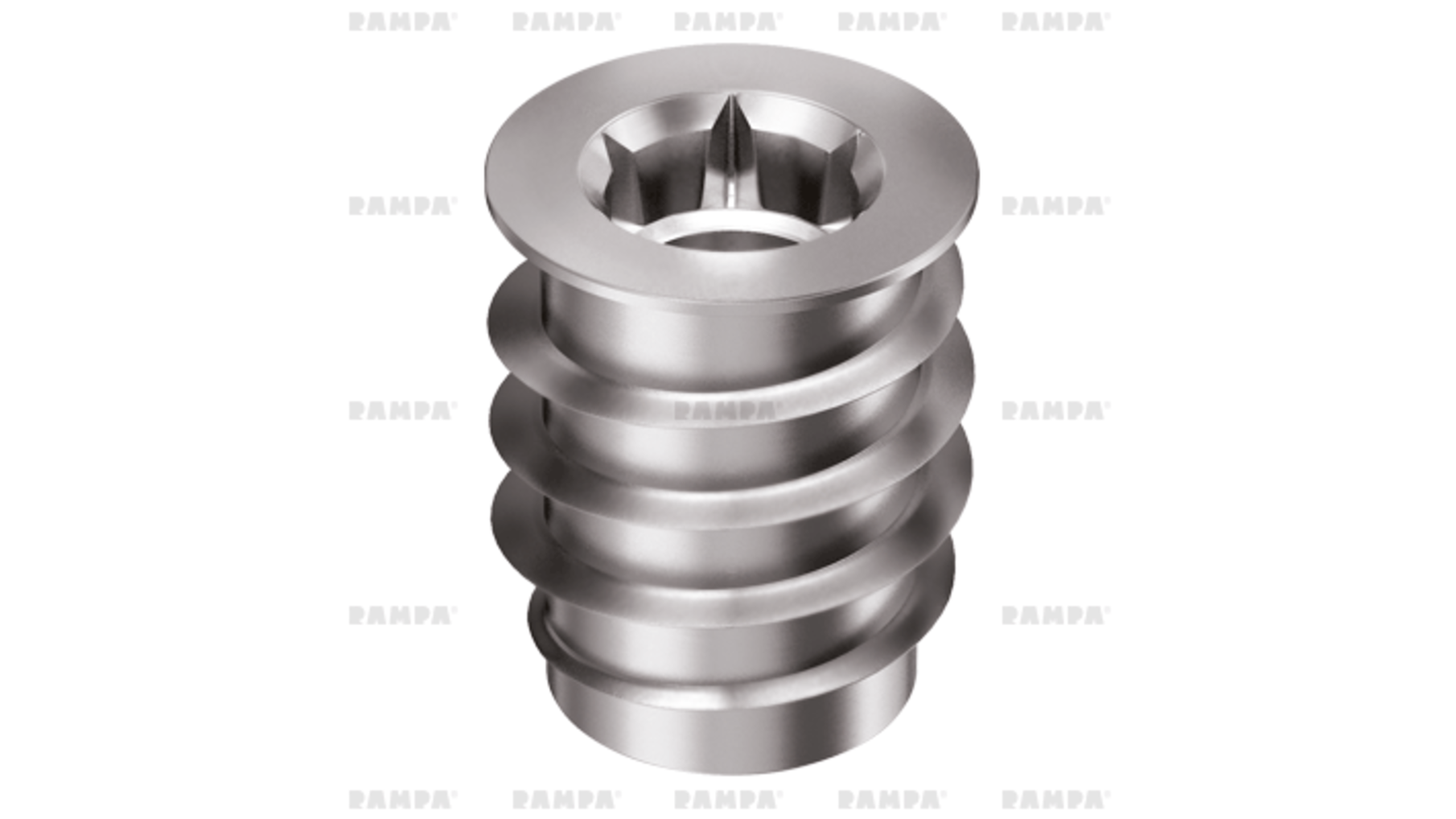 Rampabus SKD M8/16x18mm met rand RVS