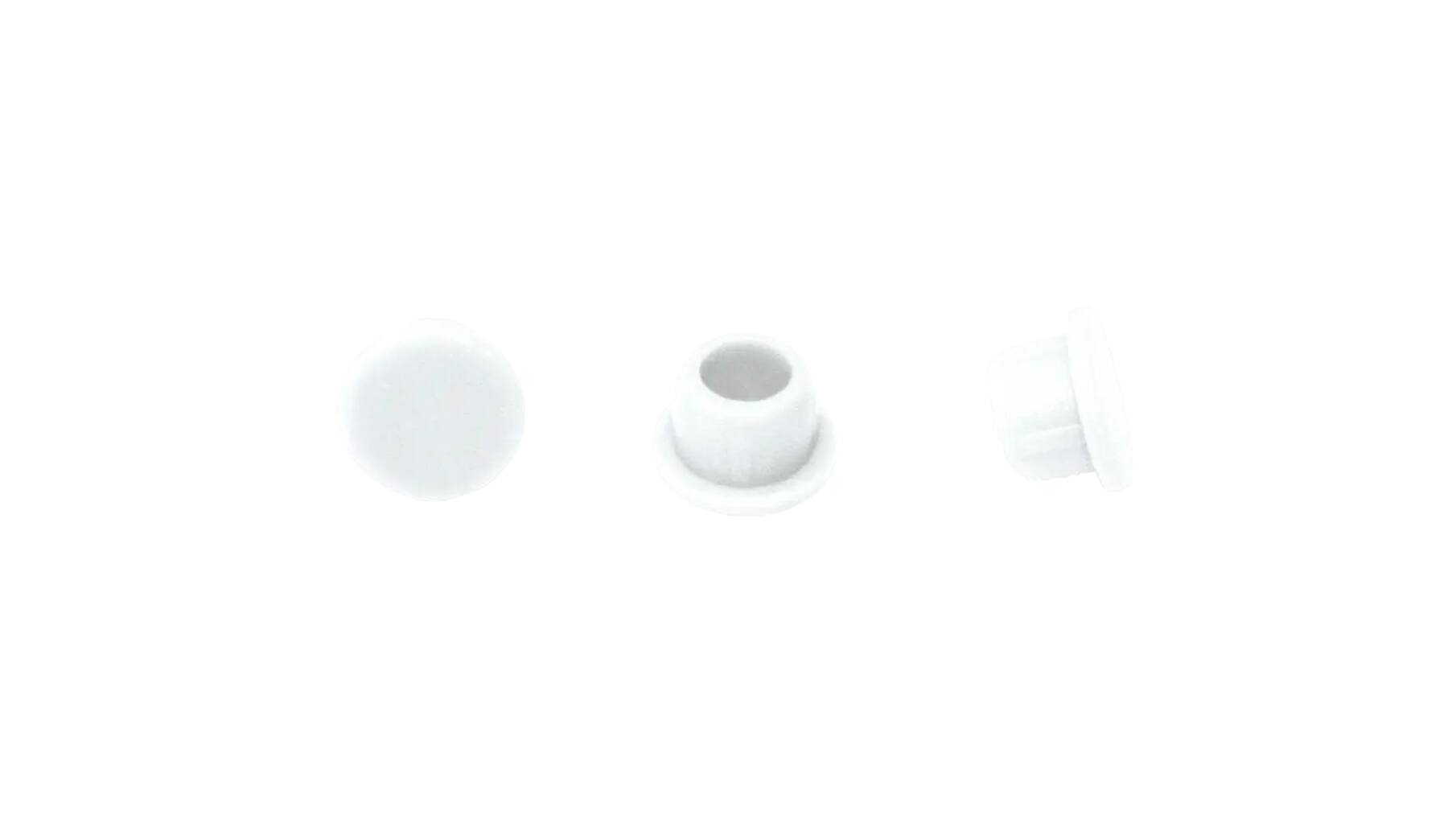 Afdekkappen Clamex, ral 9010, per 100, wit