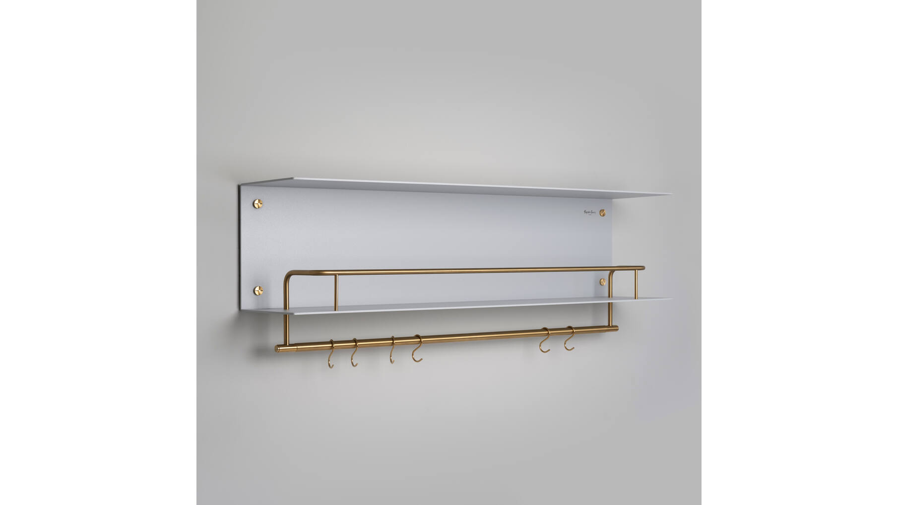 Hanger Shelf/Stone/Brass