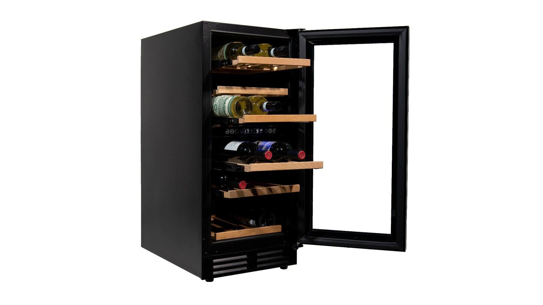 Vinata Wijnklimaatkast Premium, vol glazen deur, 32 Flessen