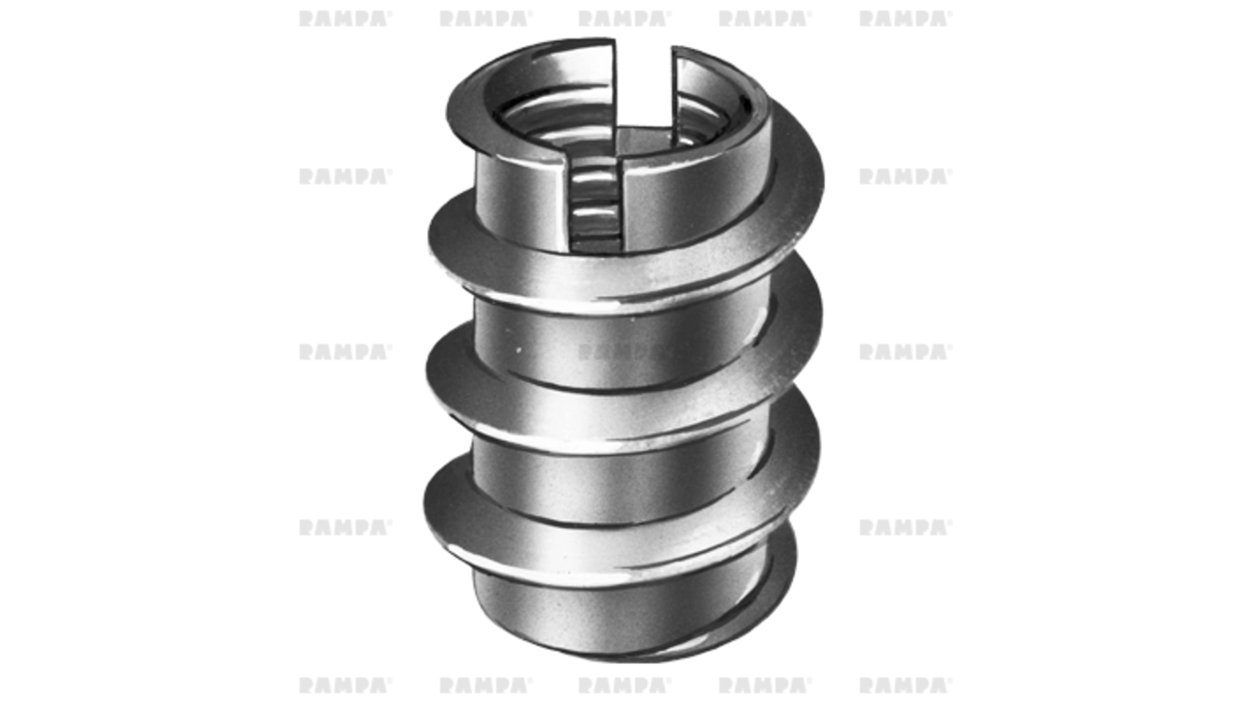Rampabus B M6/12x12mm met zaagsnede RVS, VE=100