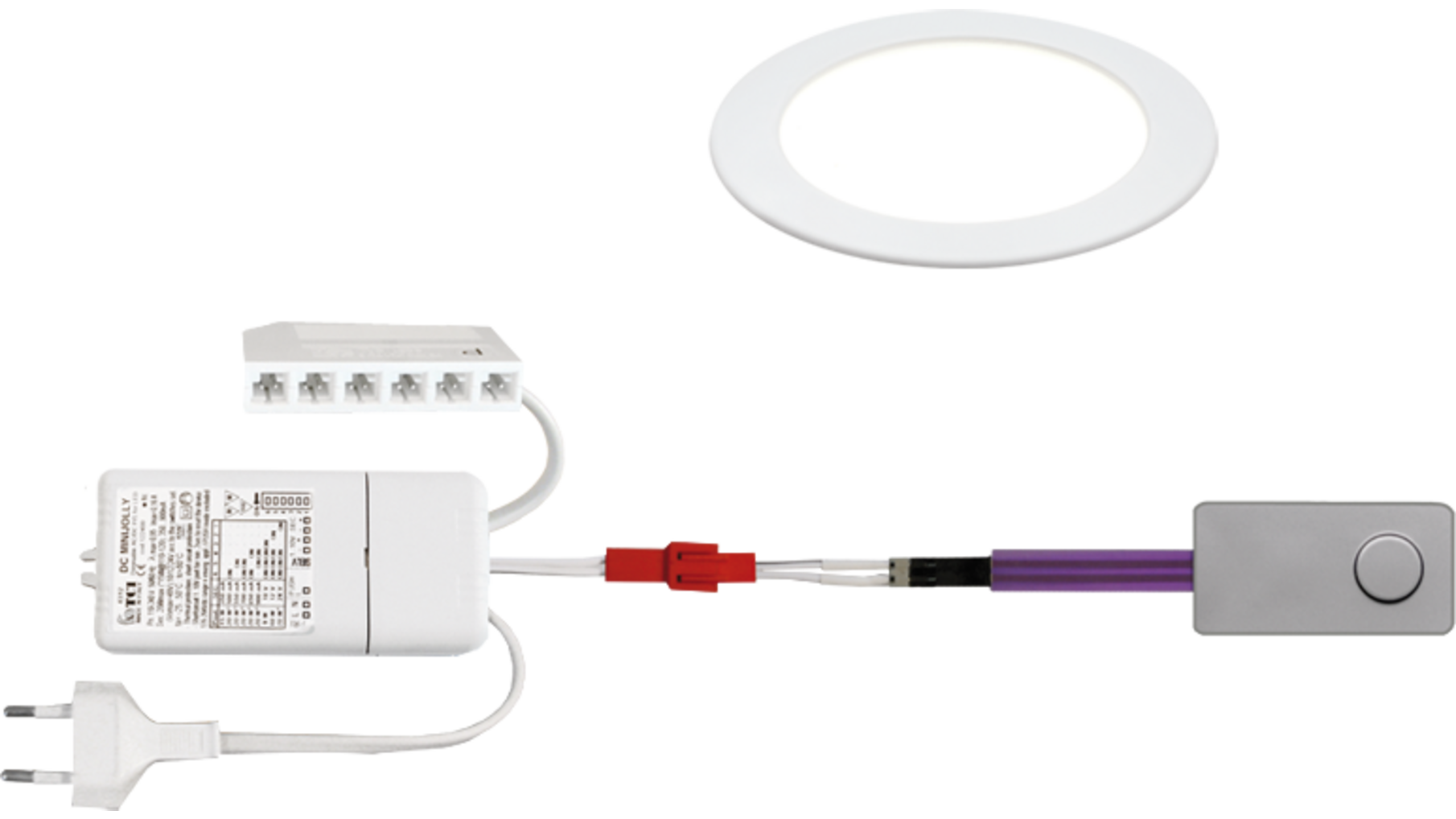 1x Smally 24V mat Wi t+ Mini Jolly 24Vdc/20W+Mini Pulsdimmer