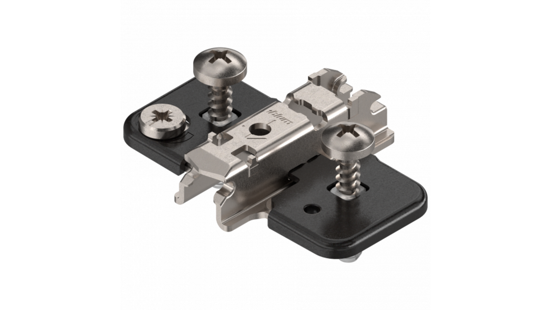 Kruismontageplaat 3mm verdikt, met plug 11,5mm Onyx