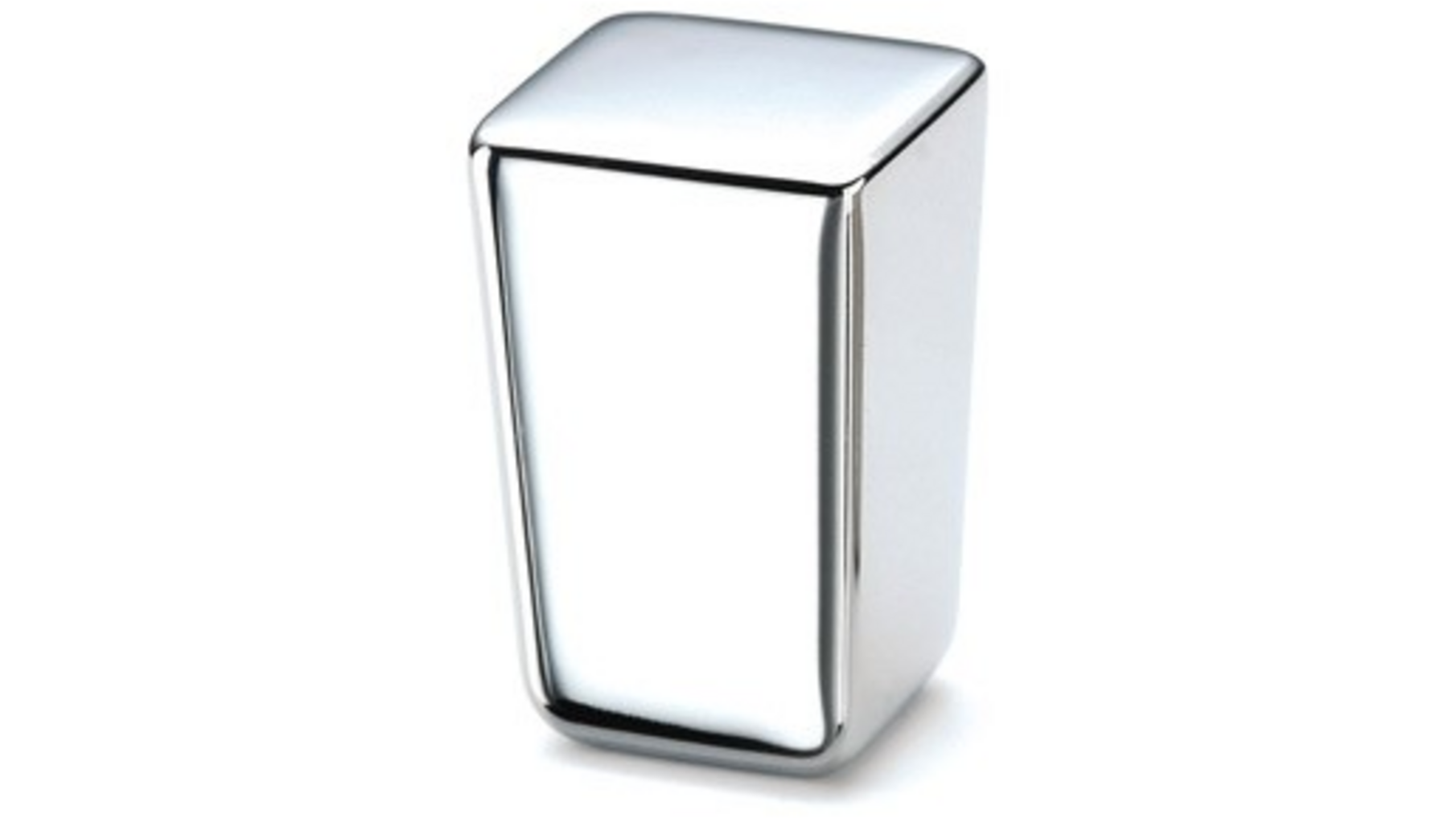 Knop MINI glans chroom 25X25mm, hoogte 28mm