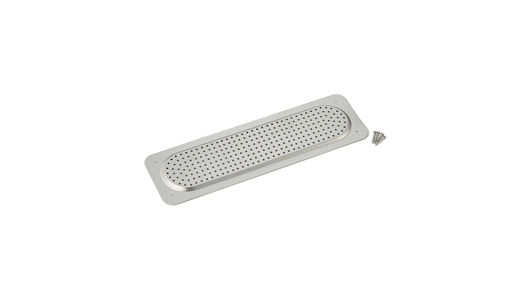Ventilatierooster RVS buitenmaat 210x58mm