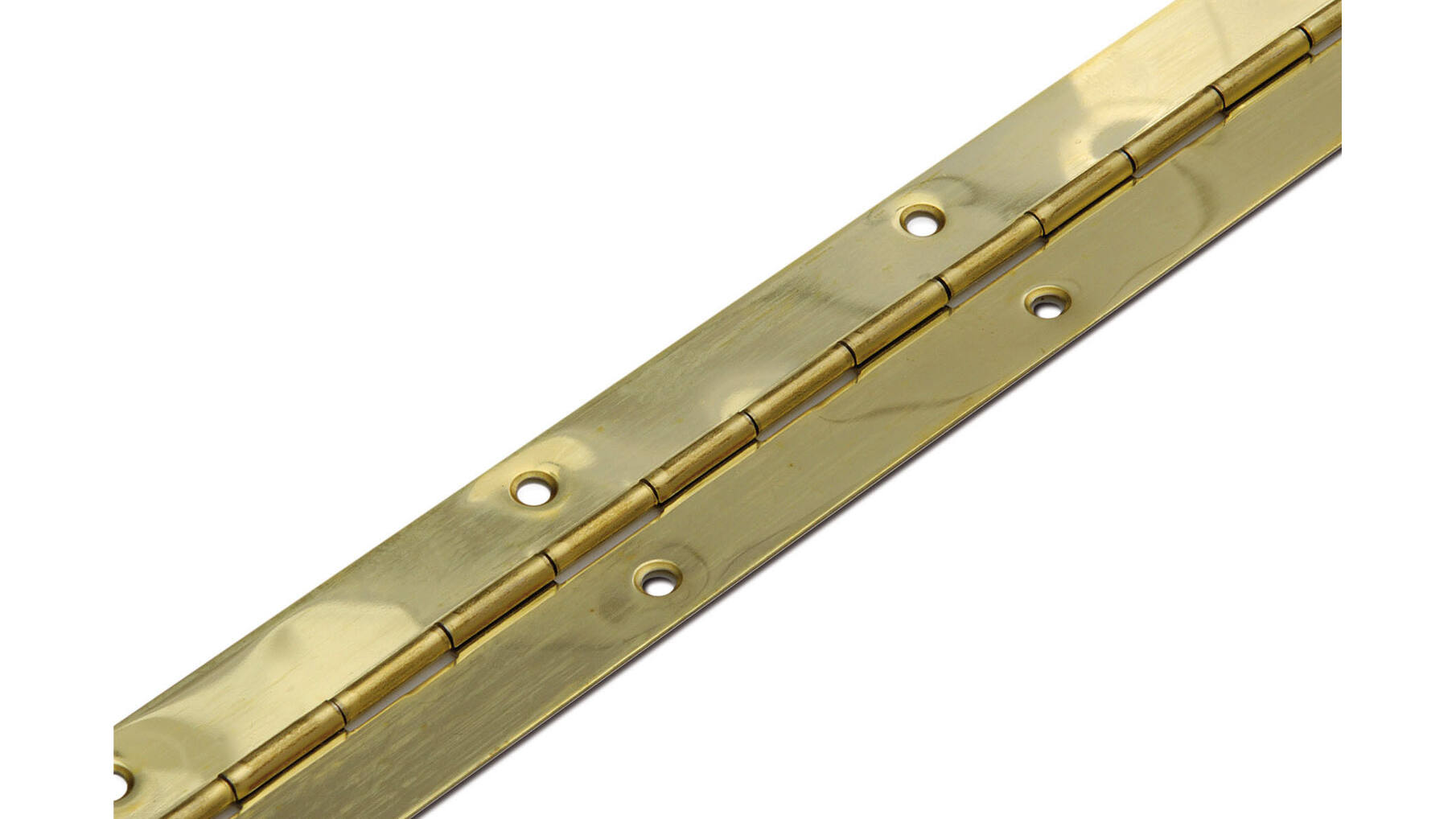 Pianoscharnier 32x0.7, lengte 960mm geboord, vermessingd
