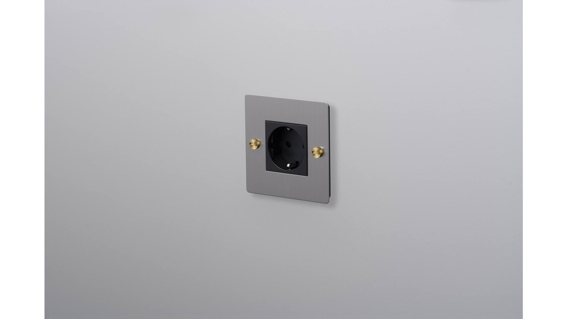 EU 1G Socket/Schuko Type F/w/out B+P Logo/Steel