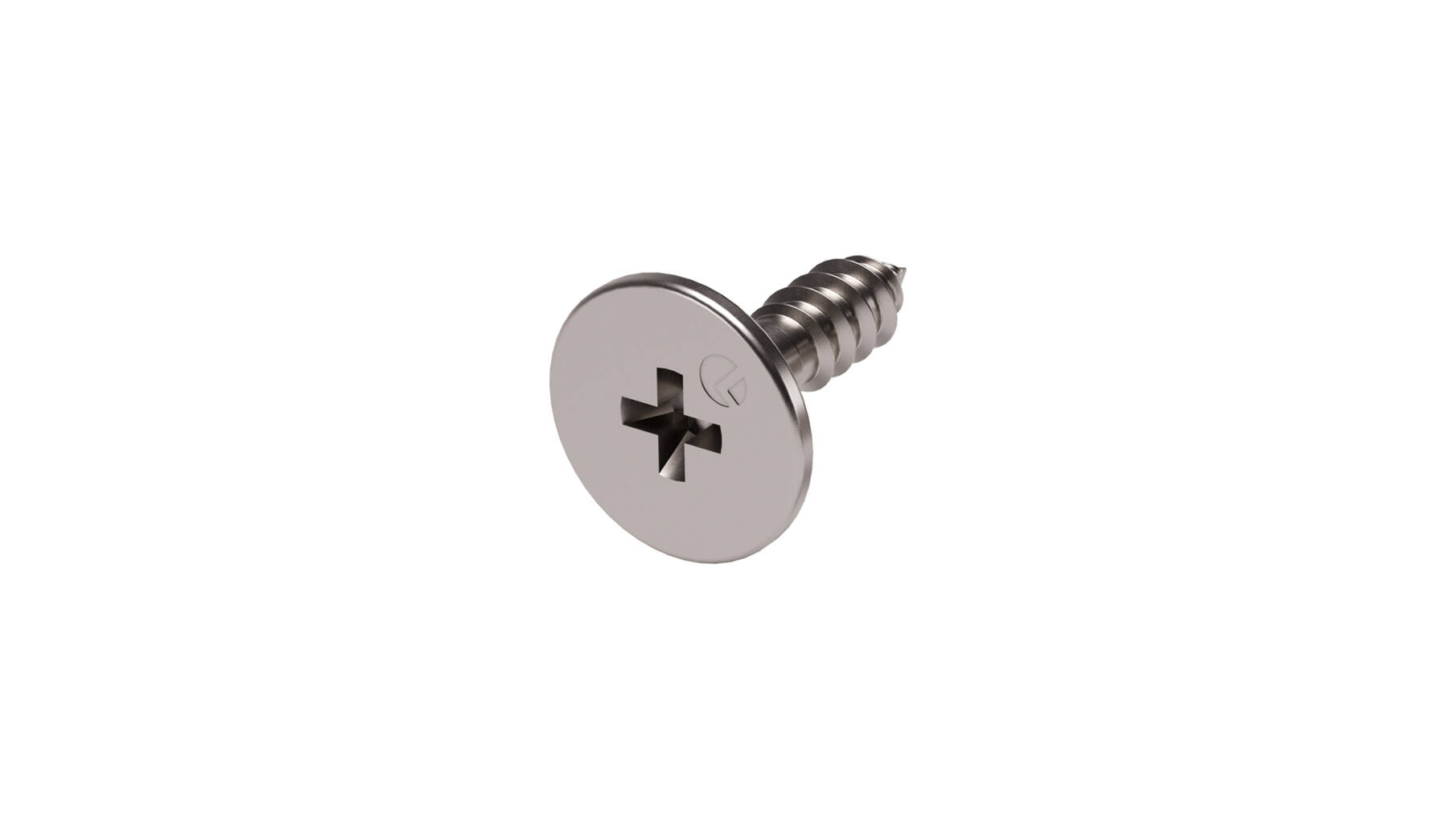 Contraplaat met schroef voor 3mm gat, kruiskop, plaat 10mm