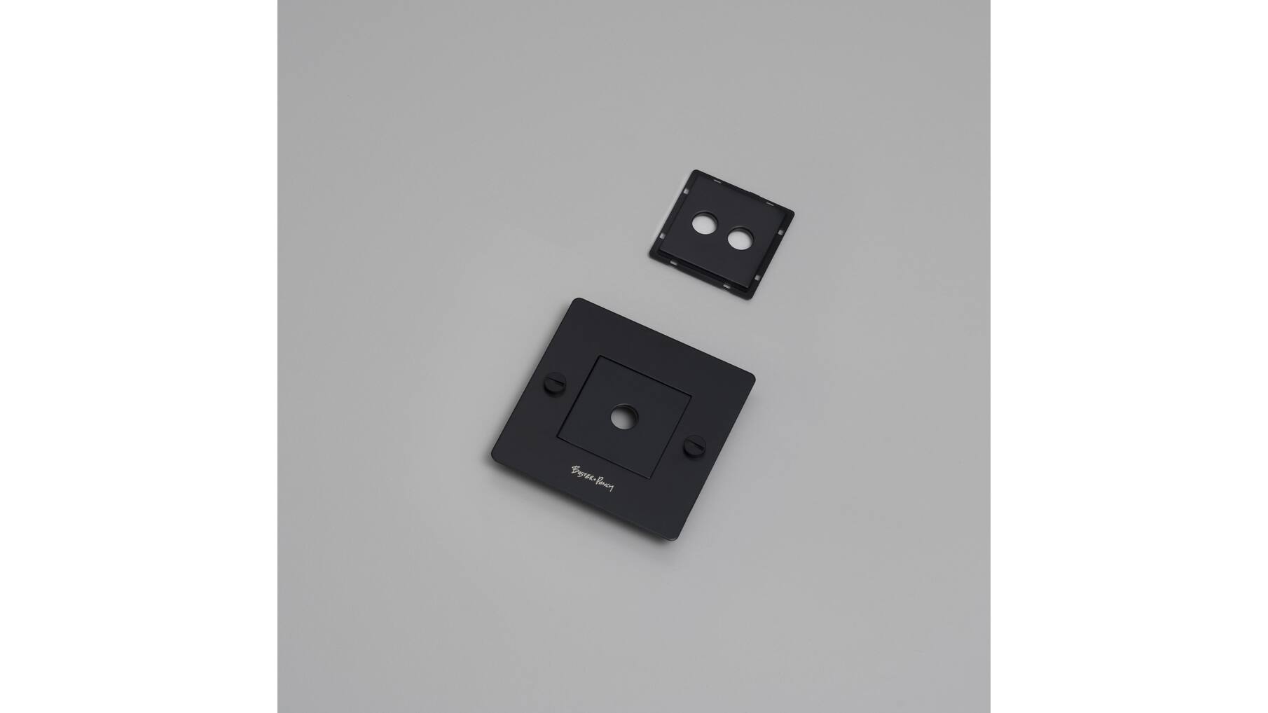 1G Wall Plate/w/ Infills/Black