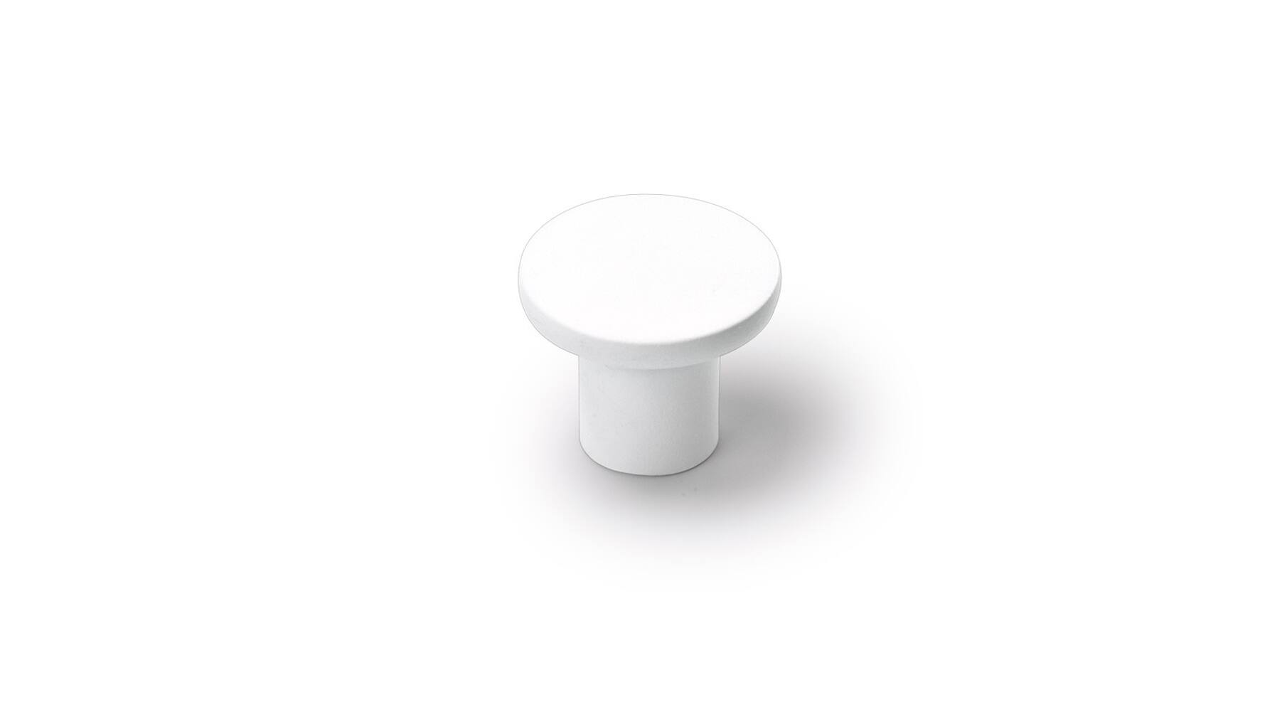Knop DISC mat wit 33mm