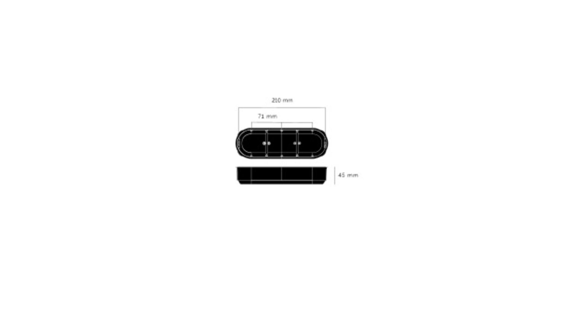 EU Plastic Back Box/3G/Round/45Mm Deep