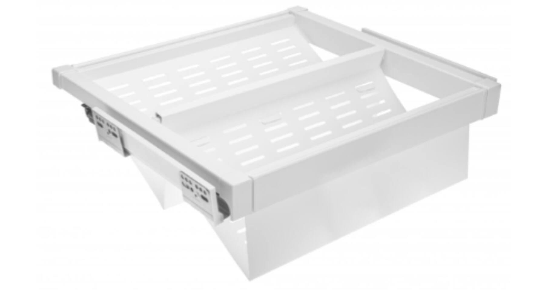 Schoenenrek, uittrekbaar metal 800 mm SOFT-CLOSE, Wit