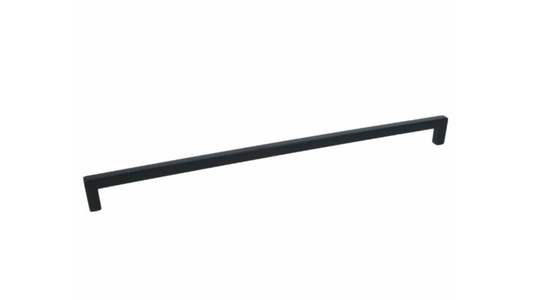 Greep 9x9mm hoh 160mm zwart gelakt totale lengte 168mm