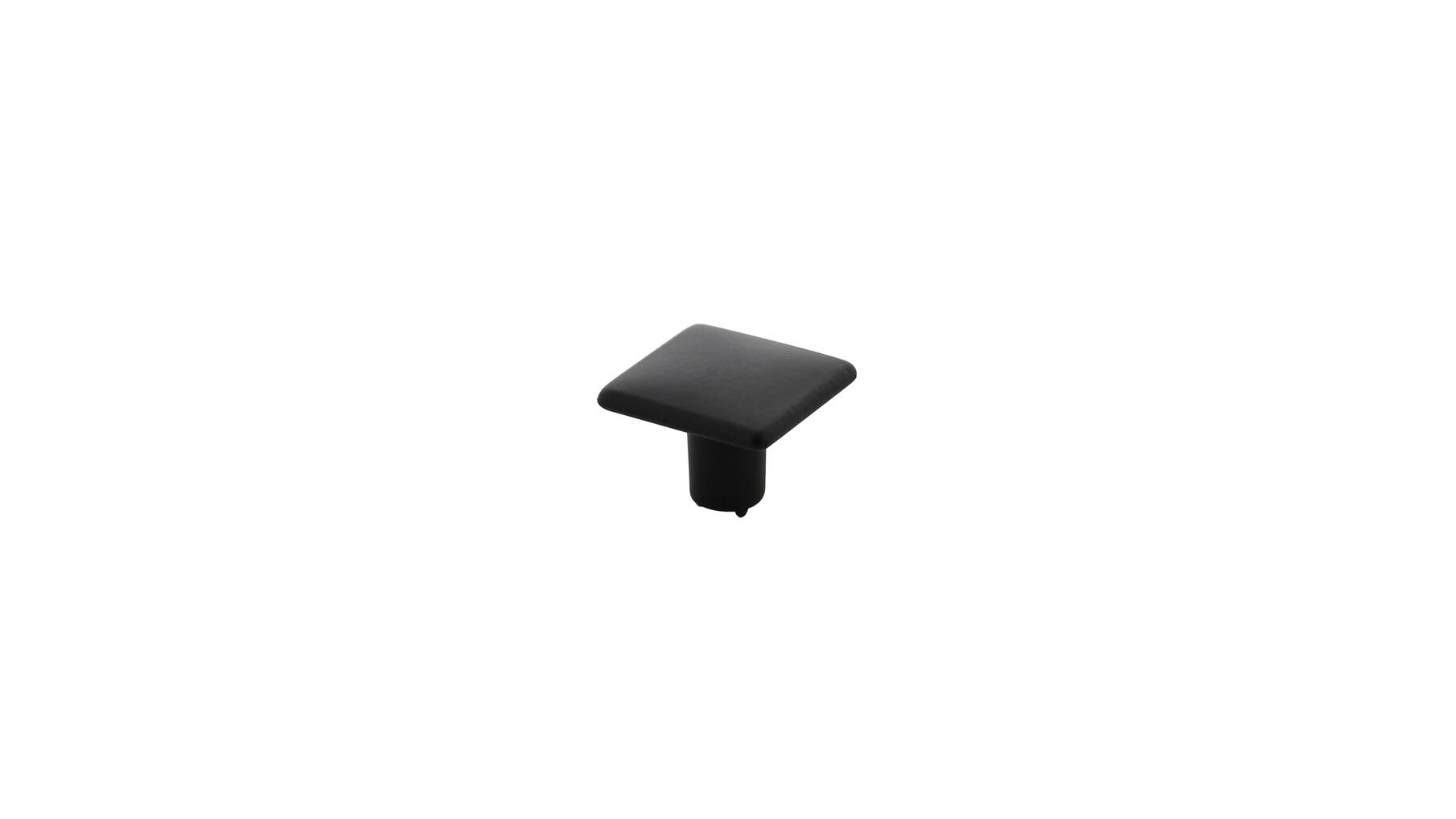 Meubelknop vierkant 26X26mm zwart