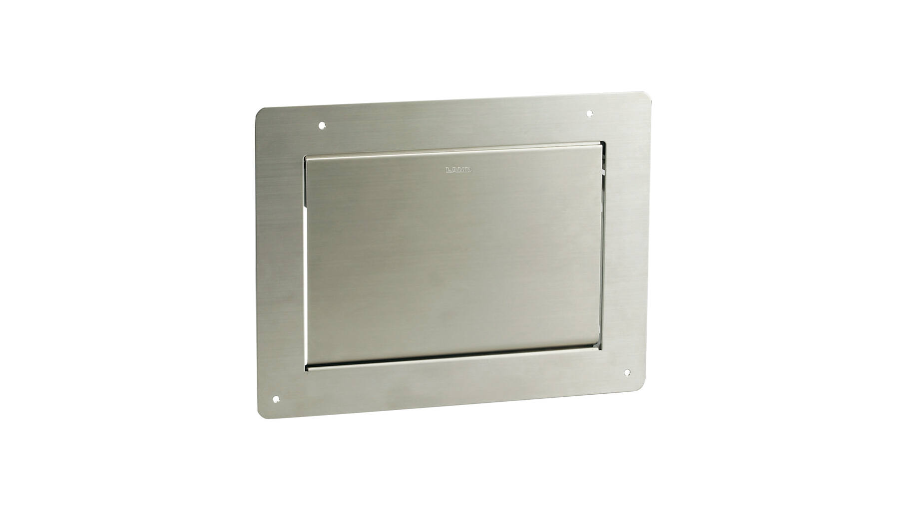 Afvaldoorlaat, montage aan de BINNENKANT 308x234mm RVS,